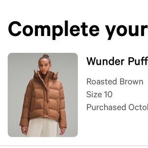 Lululemon Wunder Puff Jacket